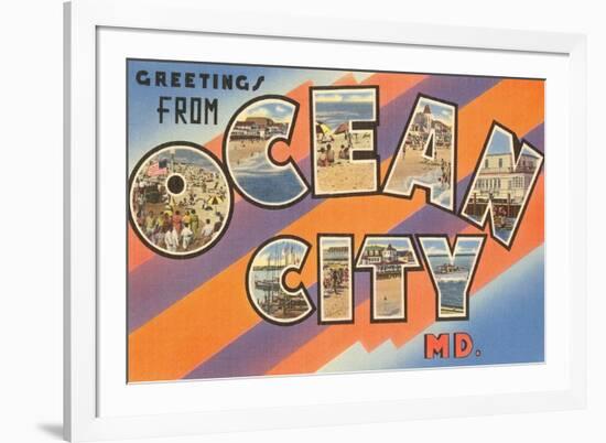 Greetings from Ocean City, Maryland-null-Framed Art Print