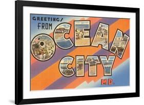 Greetings from Ocean City, Maryland-null-Framed Art Print