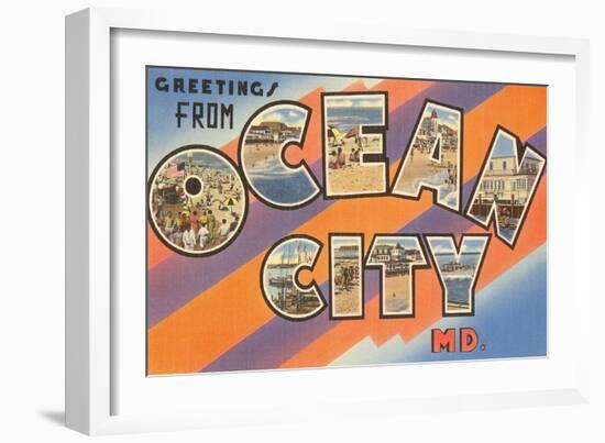 Greetings from Ocean City, Maryland-null-Framed Art Print