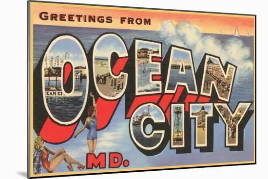 Greetings from Ocean City, Maryland-null-Mounted Art Print