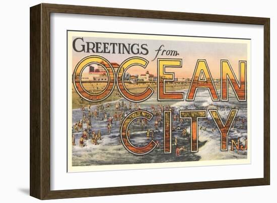 Greetings from Ocean City, New Jersey-null-Framed Art Print