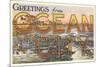 Greetings from Ocean City, New Jersey-null-Mounted Art Print