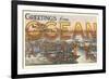 Greetings from Ocean City, New Jersey-null-Framed Premium Giclee Print