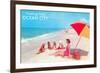 Greetings from Ocean City, New Jersey-null-Framed Premium Giclee Print