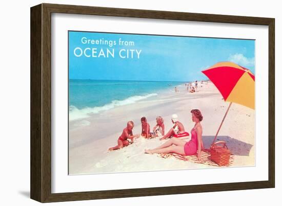 Greetings from Ocean City, New Jersey-null-Framed Art Print