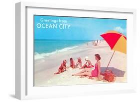 Greetings from Ocean City, New Jersey-null-Framed Art Print