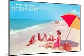 Greetings from Ocean City, New Jersey-null-Mounted Art Print