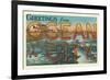 Greetings from Ocean City, New Jersey-null-Framed Premium Giclee Print