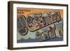 Greetings from Ocean City-Lantern Press-Framed Art Print