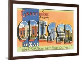 Greetings from Odessa, Texas-null-Framed Premium Giclee Print