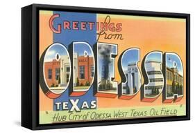 Greetings from Odessa, Texas-null-Framed Stretched Canvas