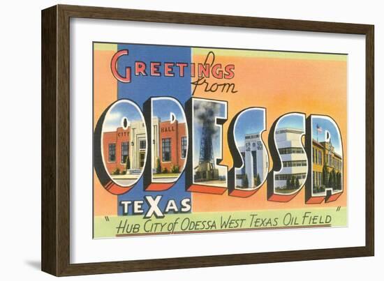Greetings from Odessa, Texas-null-Framed Art Print