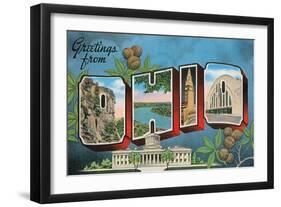 Greetings from Ohio-null-Framed Art Print