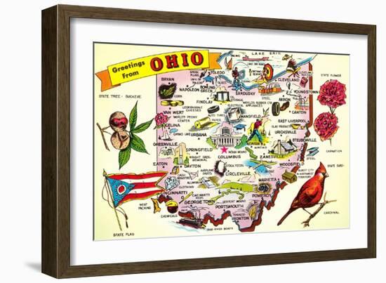 Greetings from Ohio-null-Framed Art Print