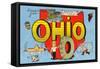 Greetings from Ohio-null-Framed Stretched Canvas