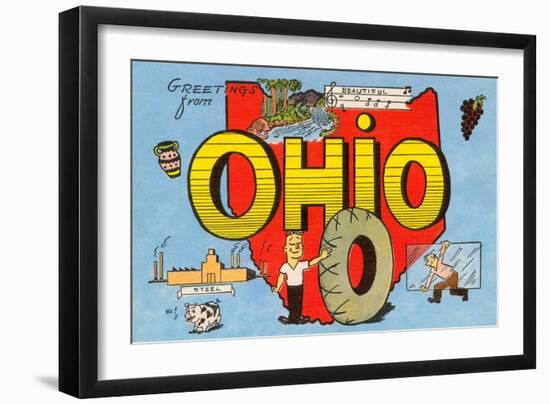 Greetings from Ohio-null-Framed Art Print