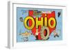 Greetings from Ohio-null-Framed Art Print