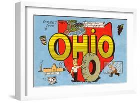 Greetings from Ohio-null-Framed Art Print