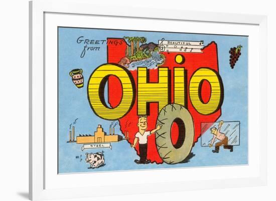 Greetings from Ohio-null-Framed Art Print