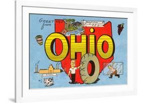 Greetings from Ohio-null-Framed Art Print