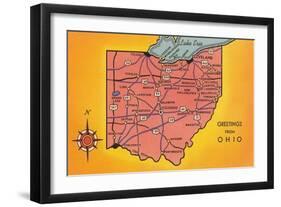 Greetings from Ohio-null-Framed Art Print