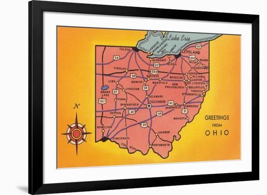 Greetings from Ohio-null-Framed Art Print