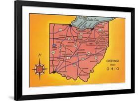 Greetings from Ohio-null-Framed Art Print