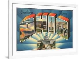 Greetings from Ohio-null-Framed Art Print