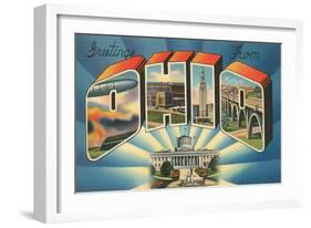 Greetings from Ohio-null-Framed Art Print