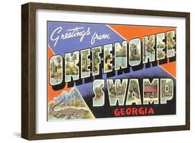 Greetings from Okefenokee Swamp, Georgia-null-Framed Art Print