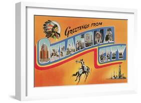 Greetings from Oklahoma City-null-Framed Art Print