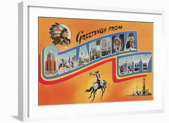 Greetings from Oklahoma City-null-Framed Art Print