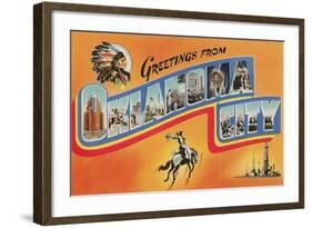 Greetings from Oklahoma City-null-Framed Art Print