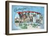 Greetings from Oklahoma Vintage Postcard-null-Framed Giclee Print