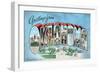 Greetings from Oklahoma Vintage Postcard-null-Framed Giclee Print