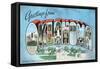 Greetings from Oklahoma Vintage Postcard-null-Framed Stretched Canvas