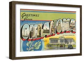 Greetings from Oklahoma-null-Framed Art Print