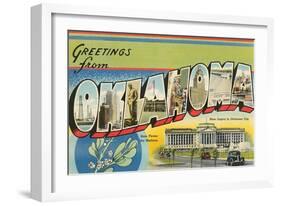 Greetings from Oklahoma-null-Framed Art Print