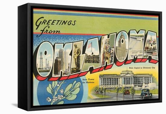 Greetings from Oklahoma-null-Framed Stretched Canvas