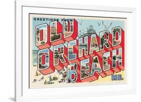 Greetings from Old Orchard Beach, Maine-null-Framed Art Print