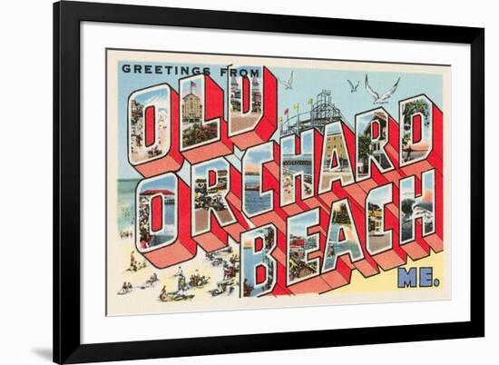 Greetings from Old Orchard Beach, Maine-null-Framed Premium Giclee Print