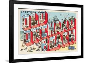 Greetings from Old Orchard Beach, Maine-null-Framed Premium Giclee Print