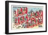 Greetings from Old Orchard Beach, Maine-null-Framed Art Print