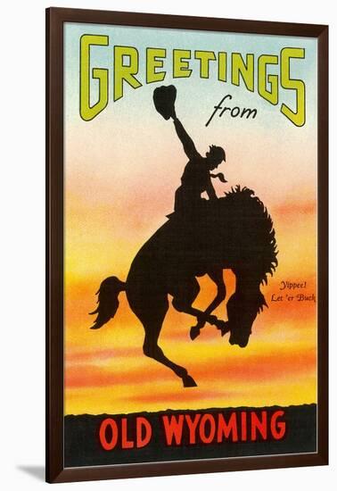 Greetings from Old Wyoming, Wyoming-null-Framed Art Print