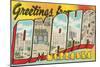 Greetings from Omaha, Nebraska-null-Mounted Art Print