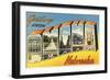 Greetings from Omaha, Nebraska-null-Framed Art Print