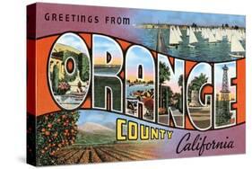 Greetings from Orange County, California-null-Stretched Canvas