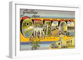 Greetings from Oregon-null-Framed Art Print