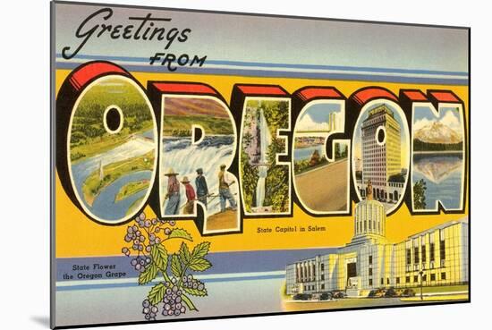 Greetings from Oregon-null-Mounted Art Print
