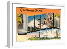 Greetings from Oregon-null-Framed Art Print